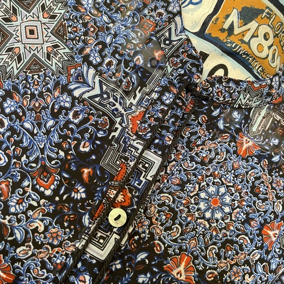 Xhilaration Long Blue Boho Maxi Dress Size M - Picture 2 of 6